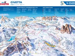 Pistekaart Civetta – Alleghe/Selva di Cadore/Palafavera/Zoldo