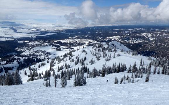 Teton Range: Grootte van de skigebieden – Grootte Grand Targhee Teton Range: Grootte van de skigebieden – Grootte Grand Targhee