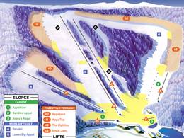 Pistekaart Appalachian Ski Mountain