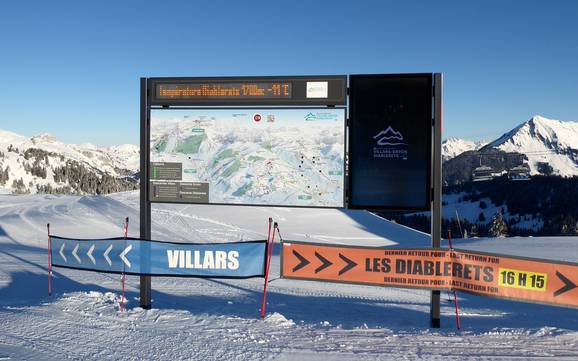 Waadt: oriëntatie in skigebieden – Oriëntatie Villars/Gryon/Les Diablerets