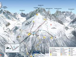 Pistekaart Grands Montets – Argentière (Chamonix)