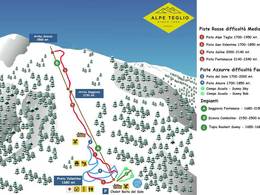 Pistekaart Alpe Teglio – Prato Valentino