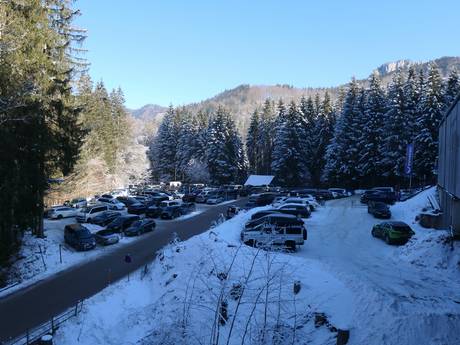 Gmunden: bereikbaarheid van en parkeermogelijkheden bij de skigebieden – Bereikbaarheid, parkeren Kasberg – Grünau im Almtal