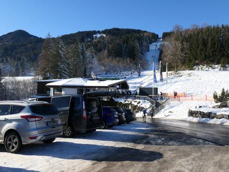 Oberallgäu: bereikbaarheid van en parkeermogelijkheden bij de skigebieden – Bereikbaarheid, parkeren Ofterschwang/Gunzesried – Ofterschwanger Horn