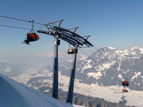 Skiliften Loferer en Leoganger Steinbergen – Liften Buchensteinwand (Pillersee) – St. Ulrich am Pillersee/St. Jakob in Haus/Hochfilzen