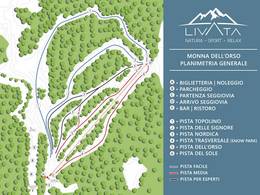 Pistekaart Monte Livata – Subiaco-Monna dell'Orso