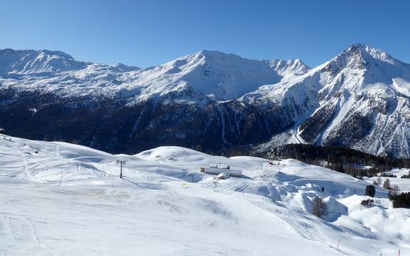 Grootste hoogteverschil in het Val Müstair (Münstertal) – skigebied Minschuns – Val Müstair-Tschierv