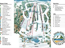 Pistekaart Powder Ridge Mountain Park & Resort