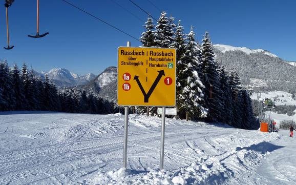 Dachstein-Salzkammergut: oriëntatie in skigebieden – Oriëntatie Dachstein West – Gosau/Russbach/Annaberg