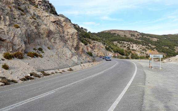 Granada: bereikbaarheid van en parkeermogelijkheden bij de skigebieden – Bereikbaarheid, parkeren Sierra Nevada – Pradollano